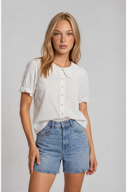 Caroline Peter Pan Collar Blouse