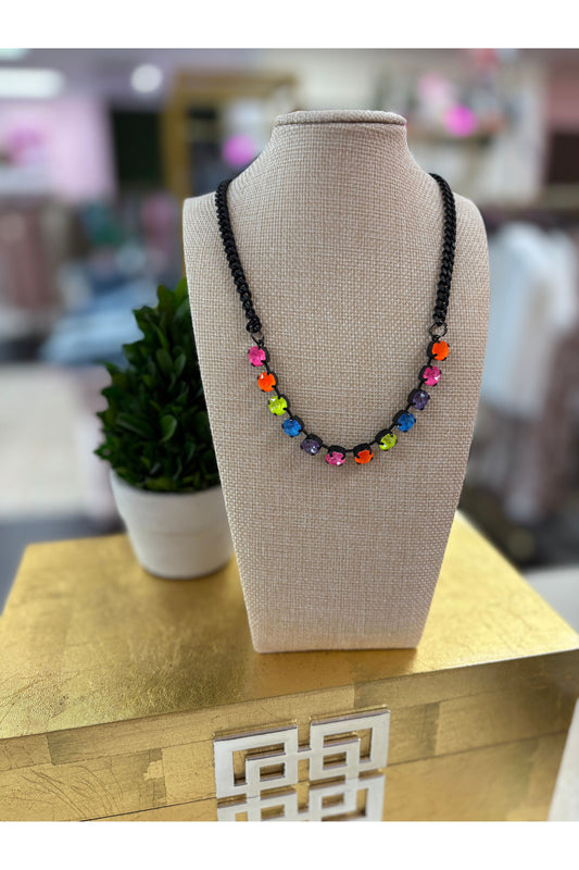 Tova Mini Oakland Necklace Smutt Neon