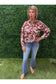Cherry Patterned Button Up Blouse