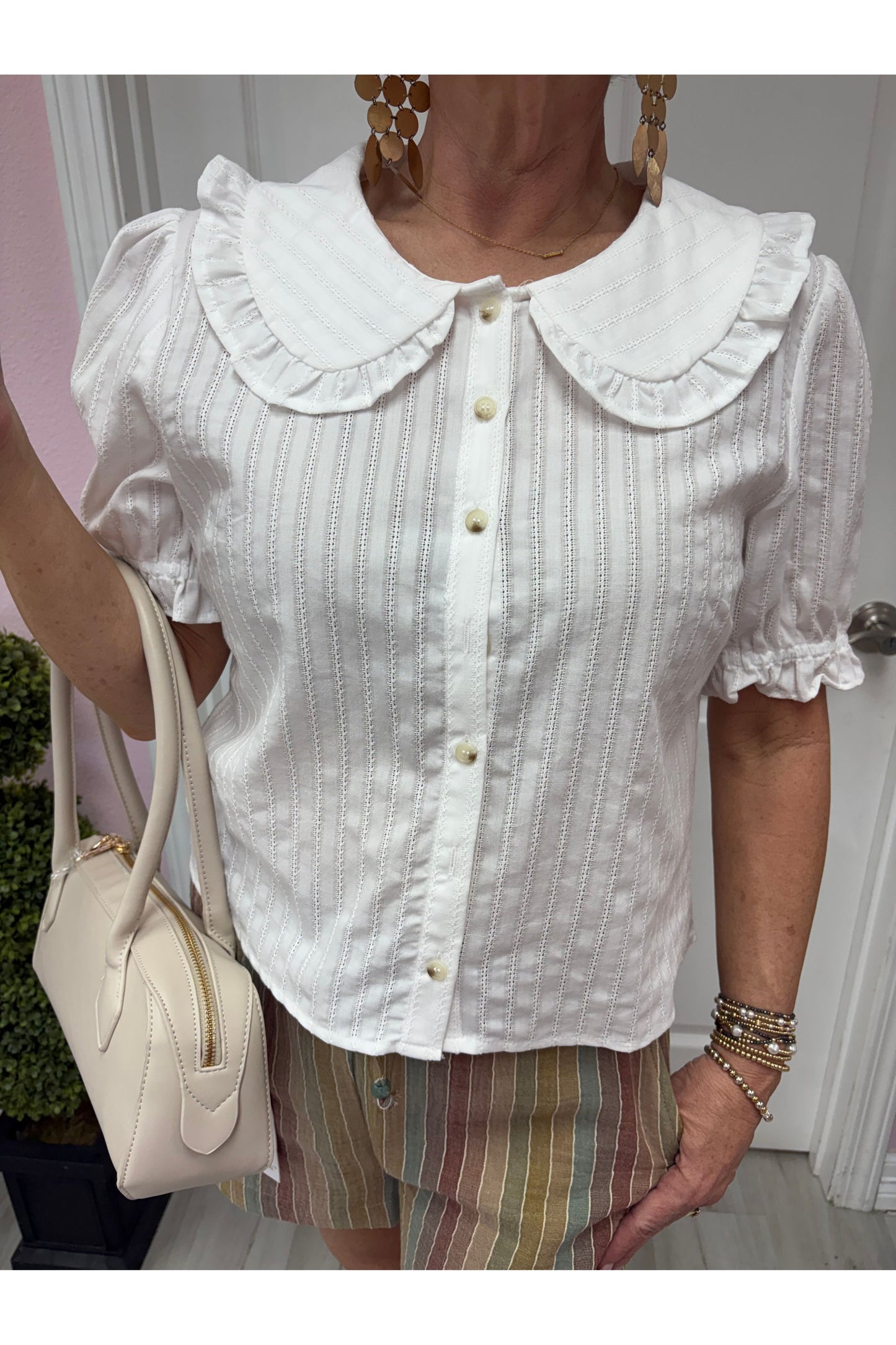 Caroline Peter Pan Collar Blouse