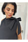 Ruffle Neck Tie Sleeveless Top