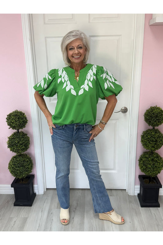 Madison Split Neck Blouse