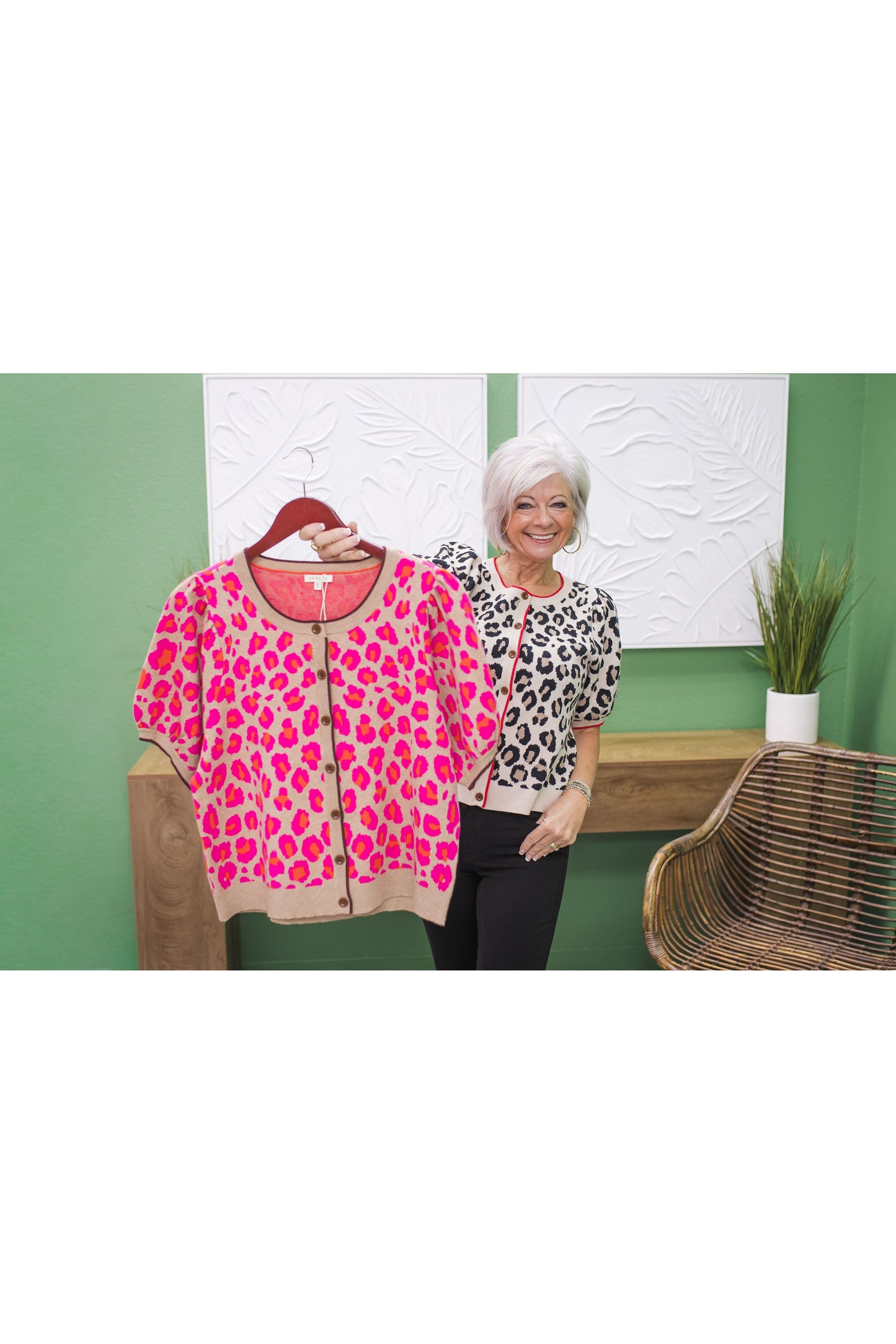 Maggie Leopard Cardigan