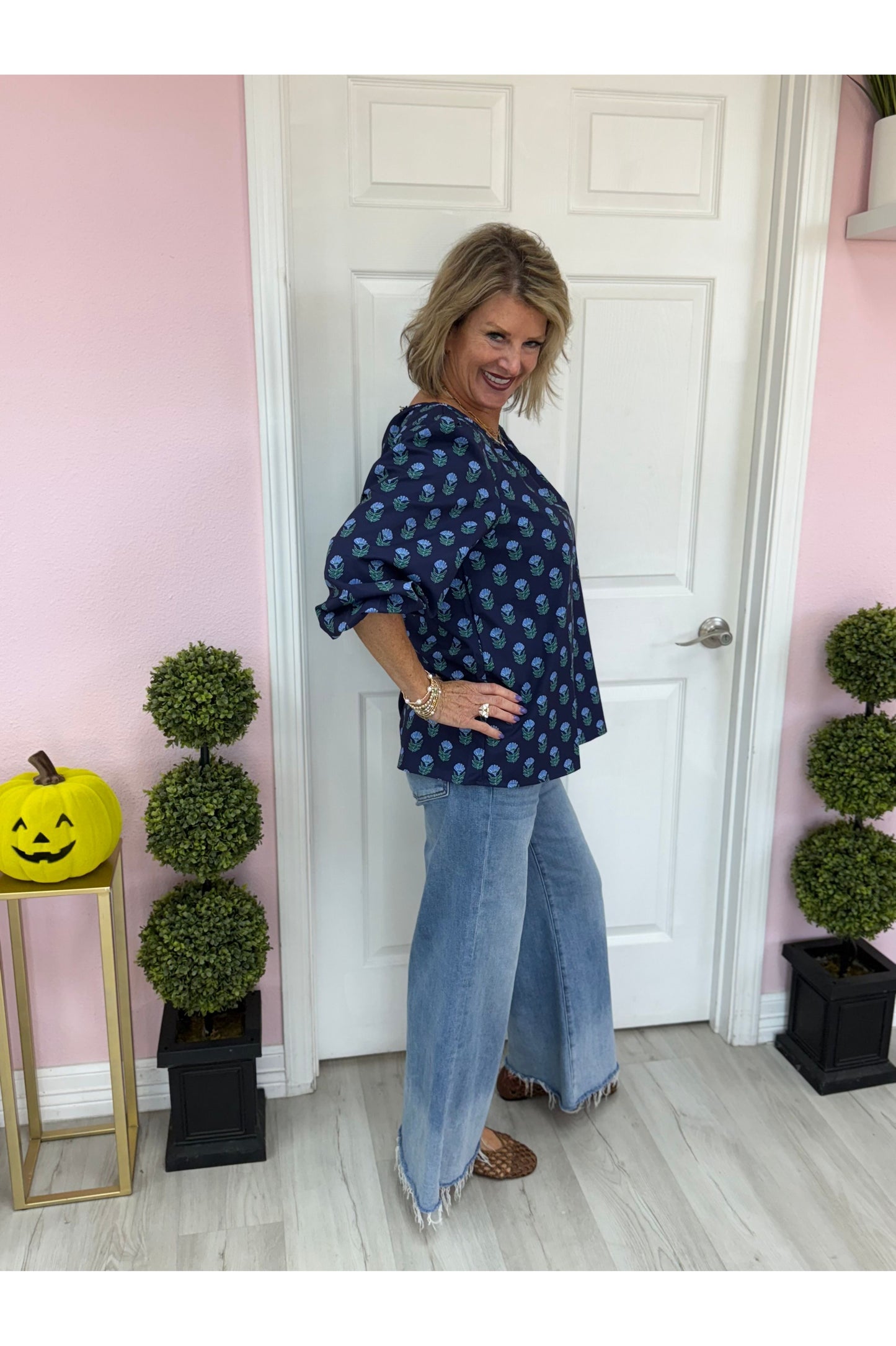 MS Azalea Floral Blouse
