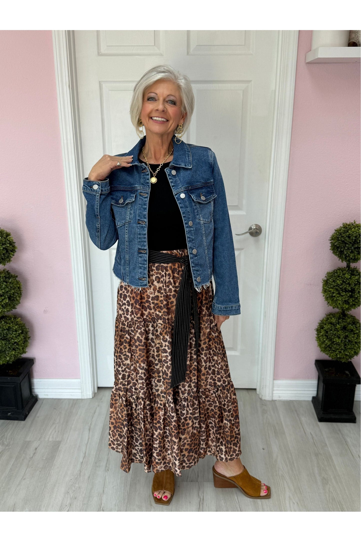 Cory Leopard Skirt Dress