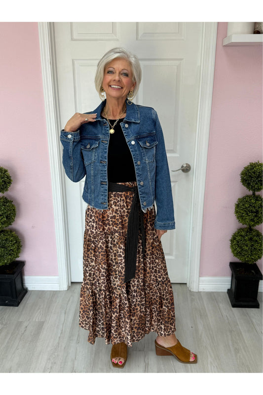Cory Leopard Skirt Dress