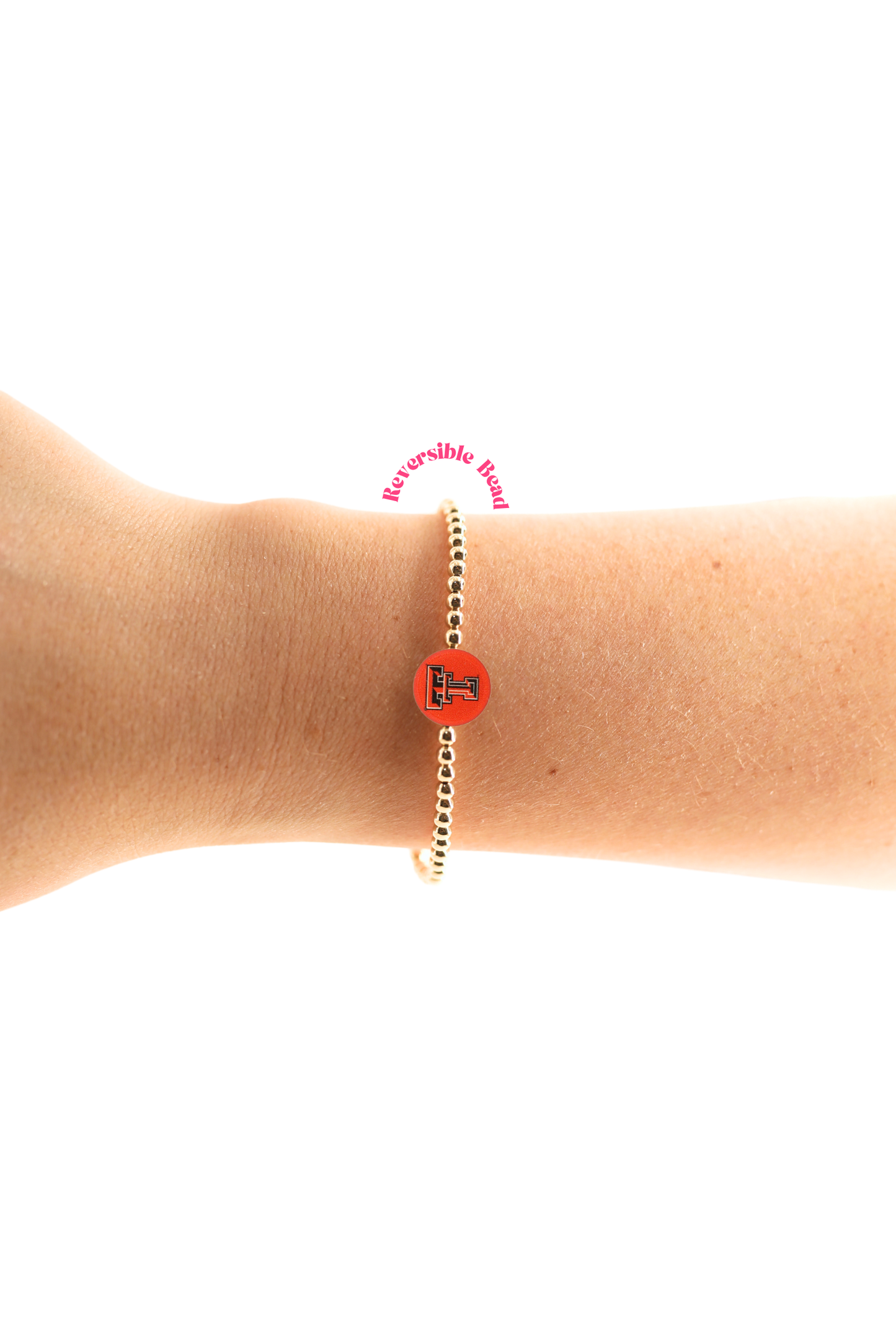 BB Texas Tech Logo Flip Bracelet on Gold