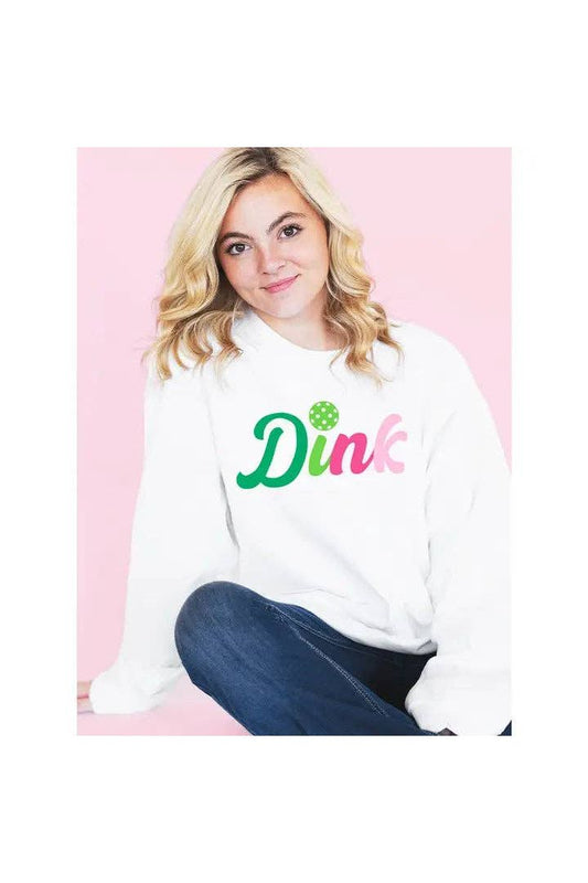 White Colorful Dink Sweatshirt