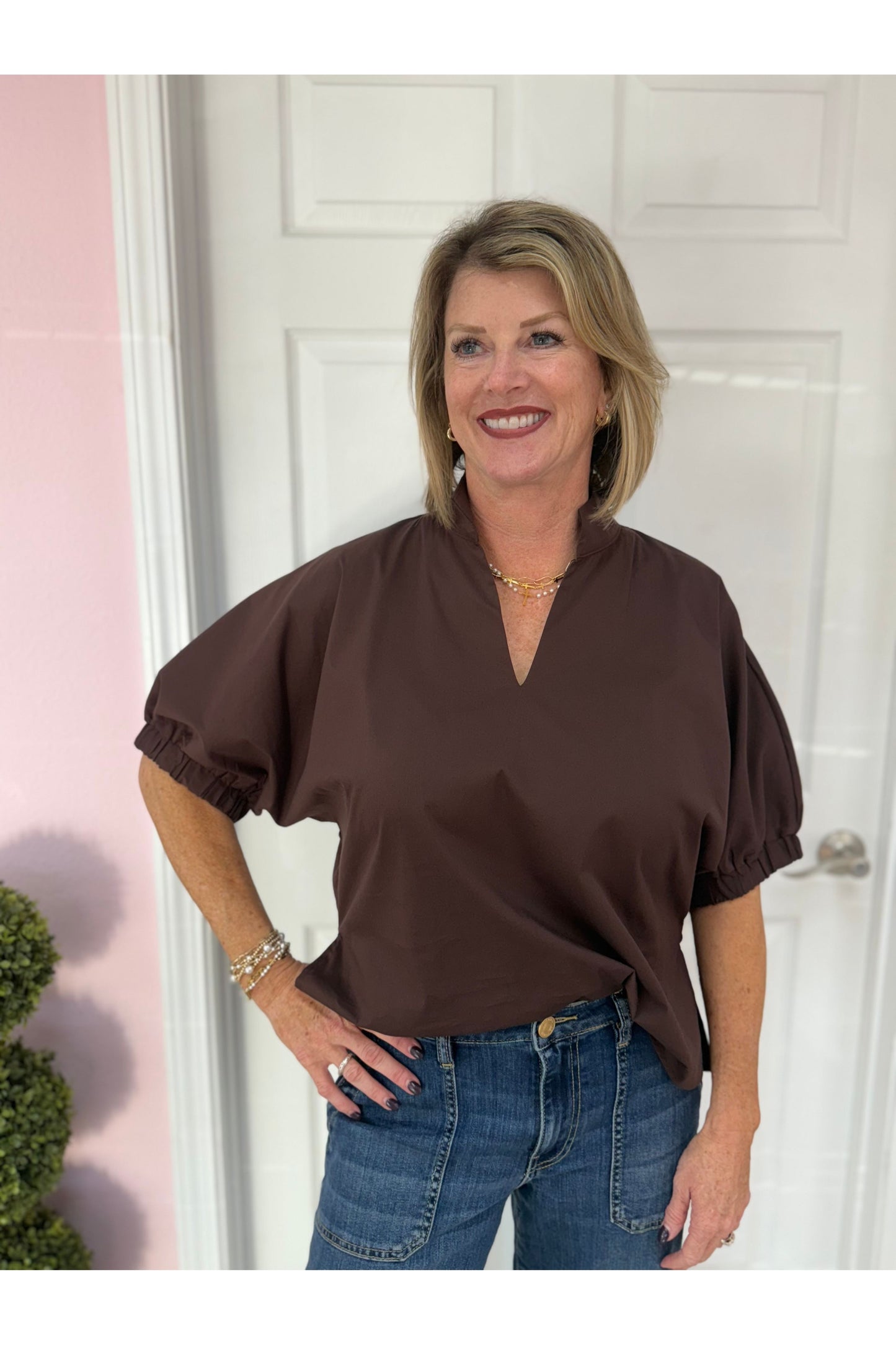 Solid Deborah Blouse