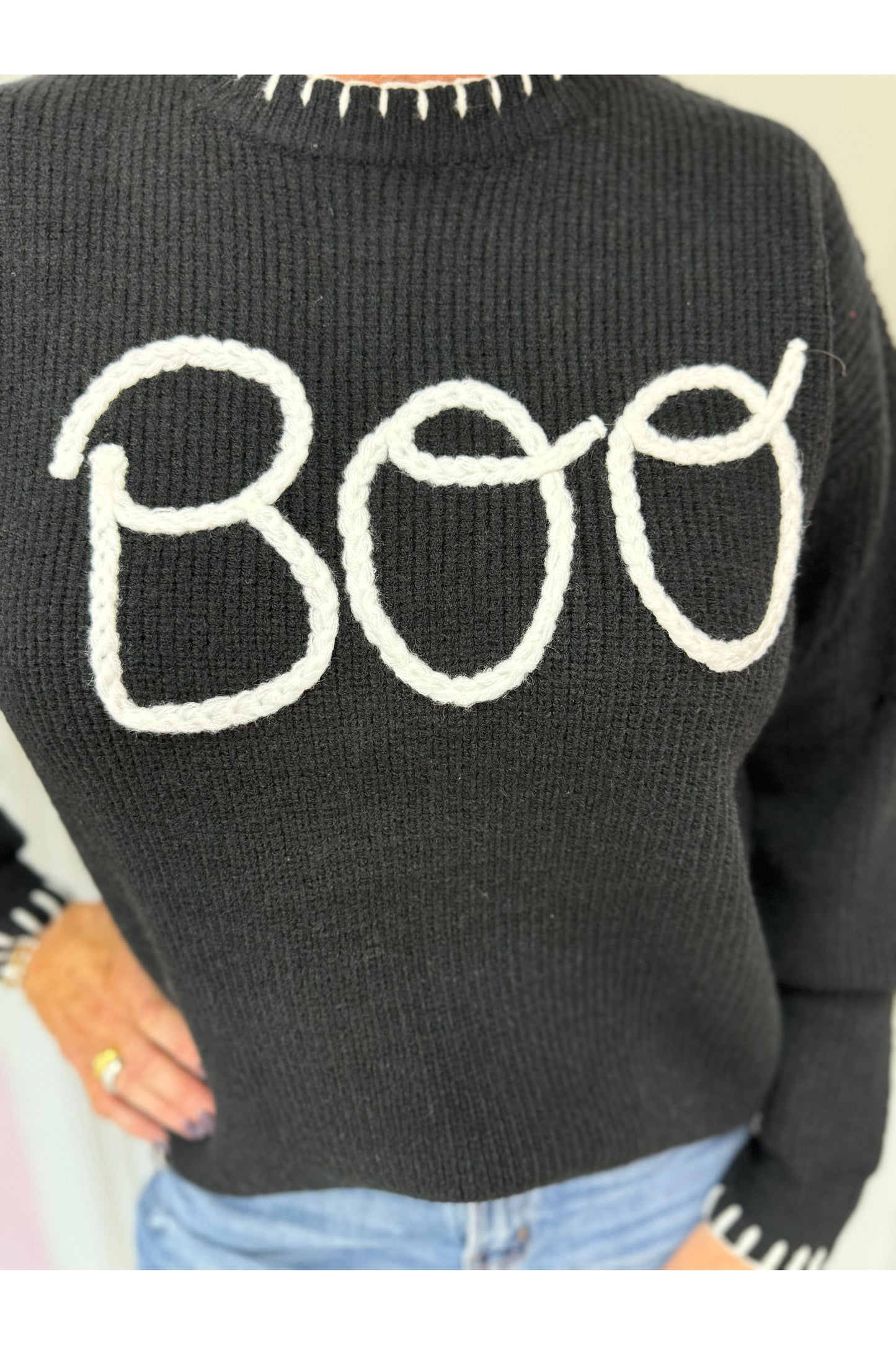 Black Boo Sweater