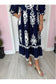 Grier Navy Bold Print Midi Dress