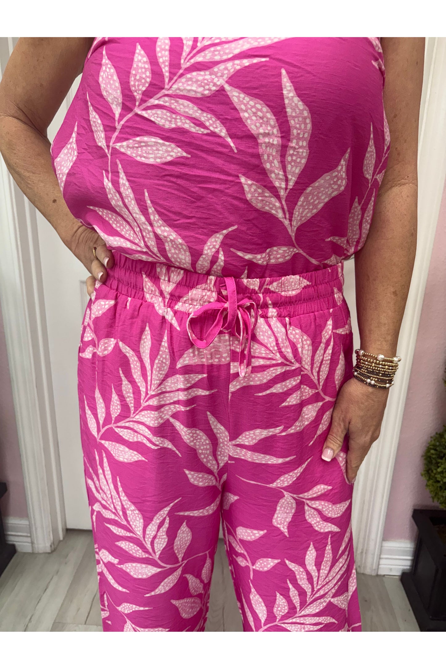 Hot Pink Botanical Print Set