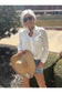 Button Down Blouse w/Star Patch
