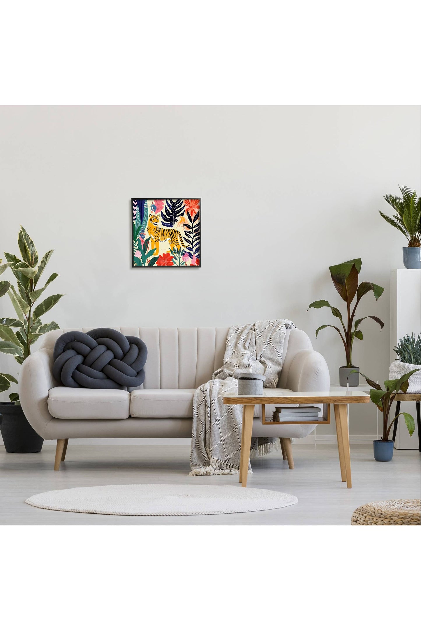 Tiger & Abstract Creatures Framed
