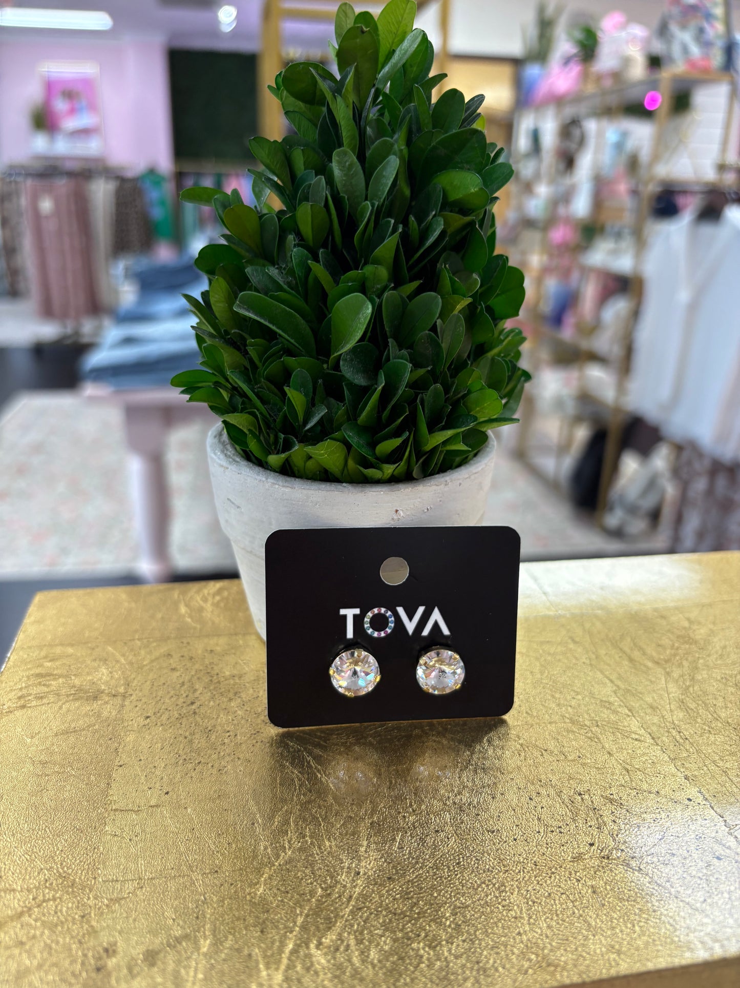 Tova The Basic Stud - Gold/Clear