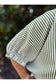 Olive Striped Blouse w/Contrasting Striped Accents