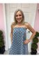 Polka Dot Denim A Line Dress