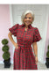 Merry Plaid Midi Dress