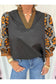 Gina Black Patterned Blouse- pre-order
