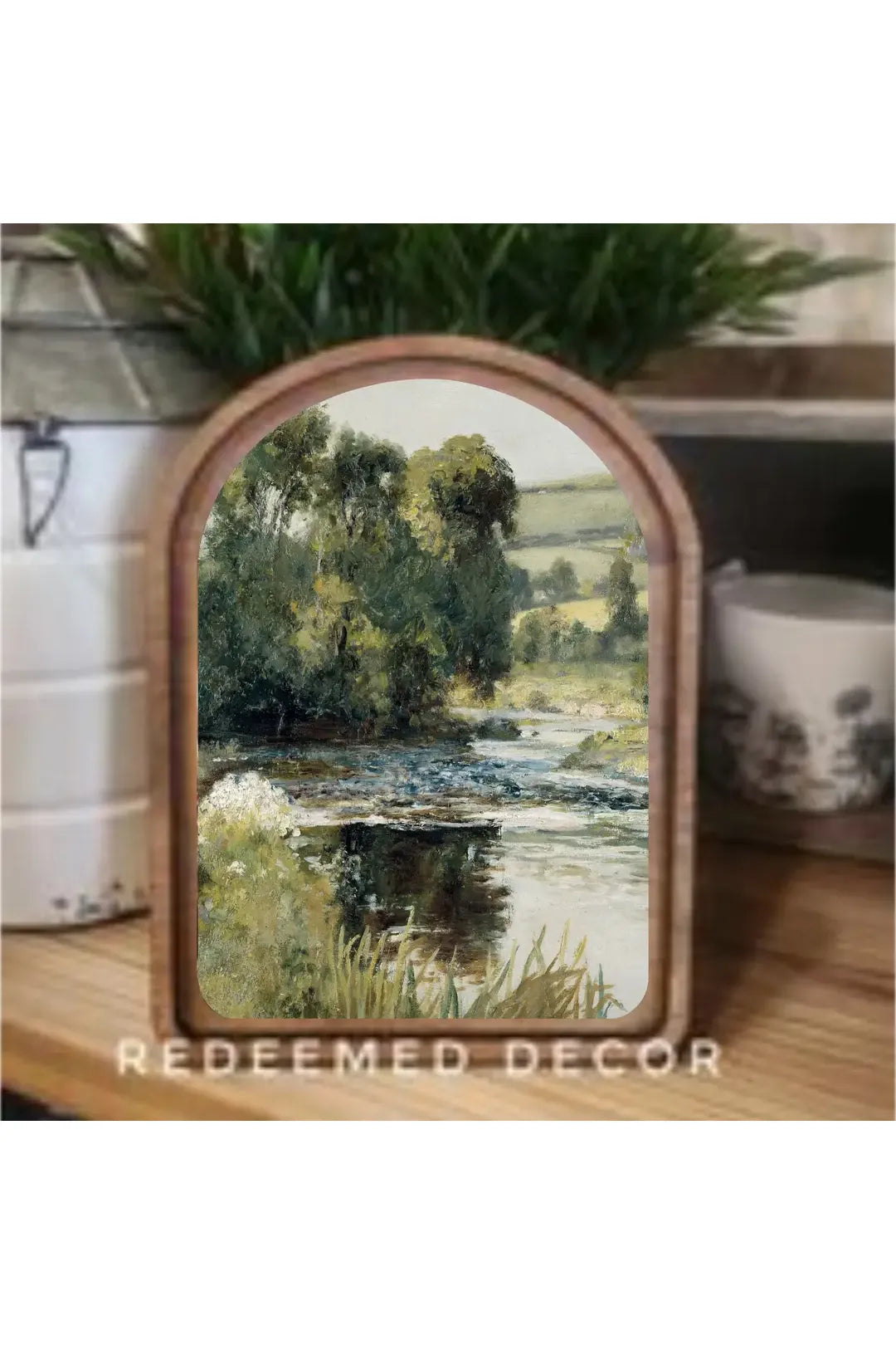 Arch Top Green River Framed Art