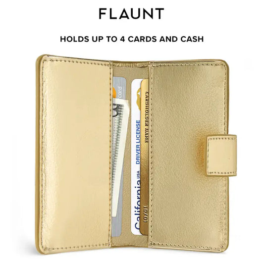 Gold Faux Leather MagSafe Wallet