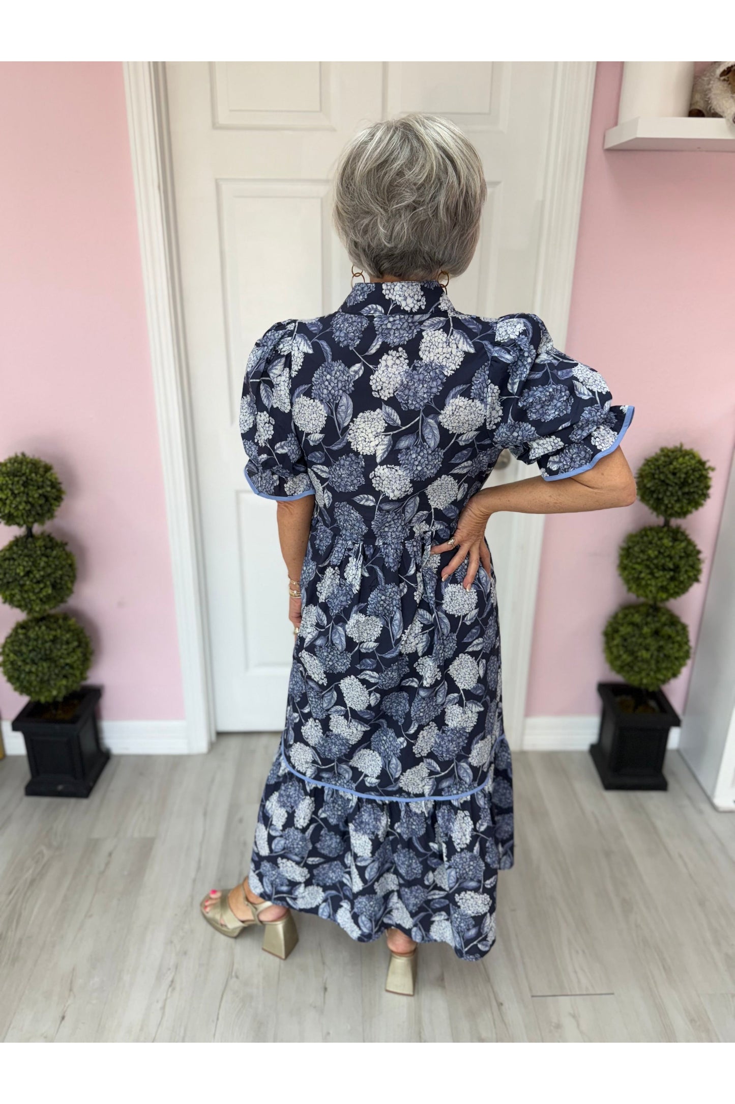 Remi Navy Floral Dress