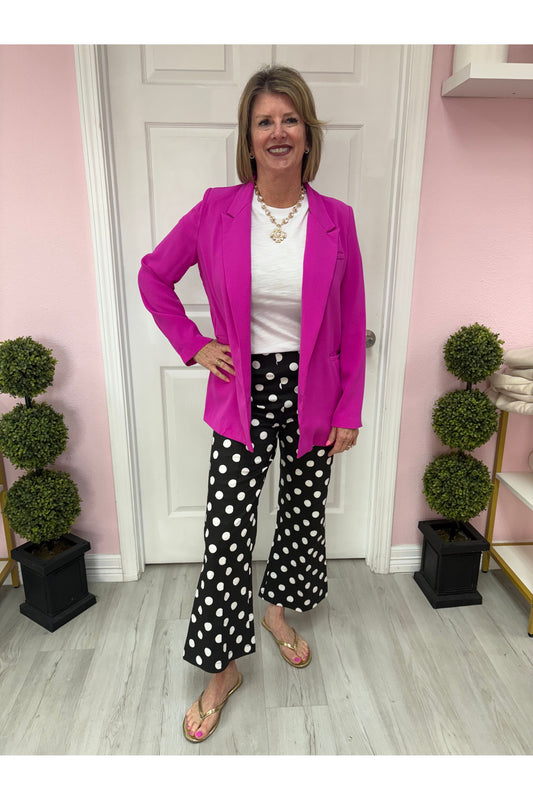 Flare Crop Polka Dot Pants