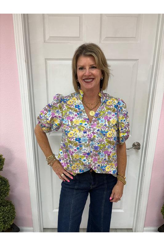 Kirsten Floral Puff Sleeve Top