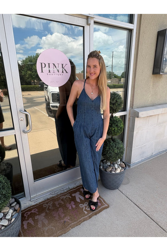 Kristin Lightweight Chambray Jumpsuit
