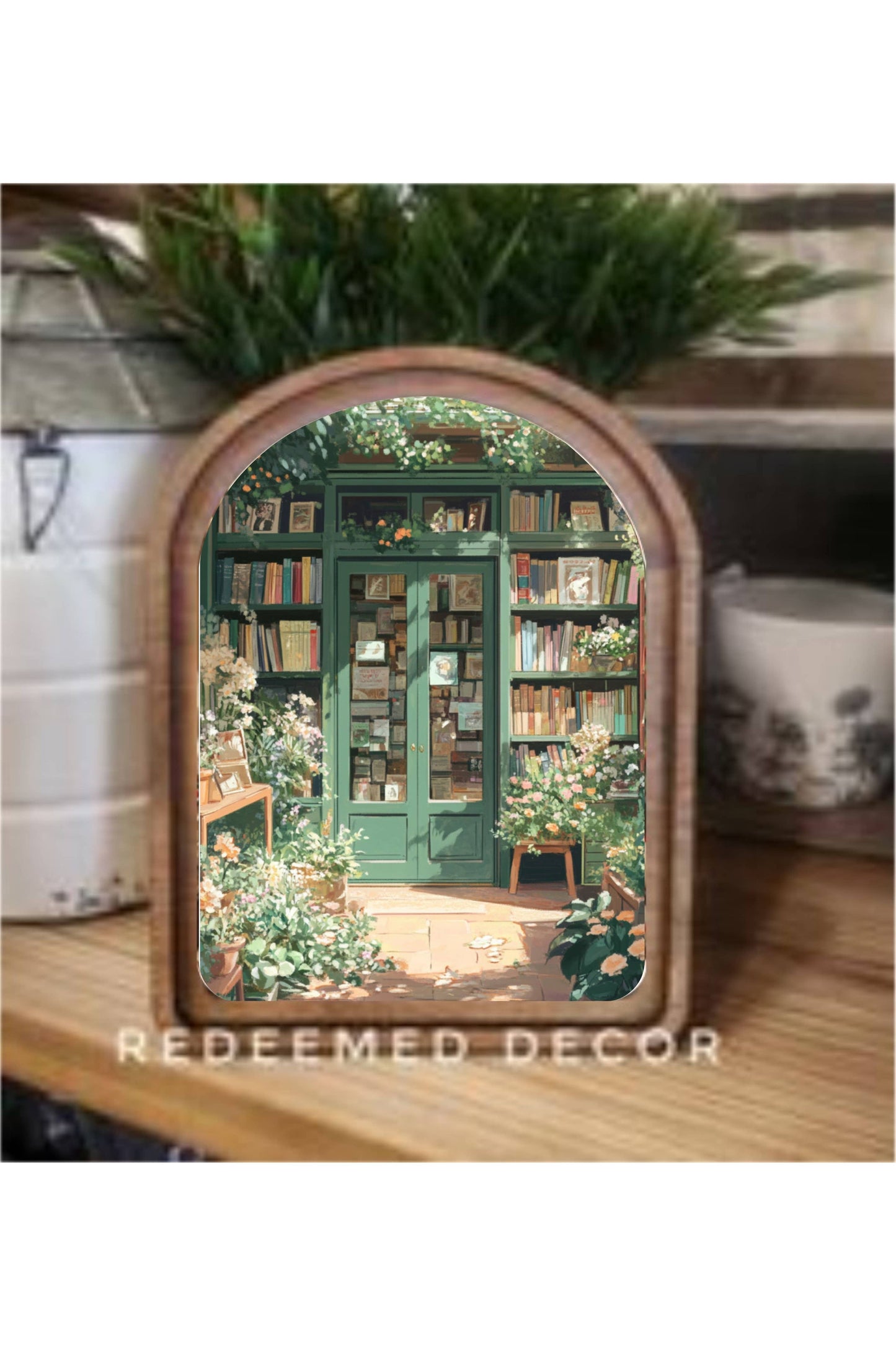 Arch Top Book Store Framed Art