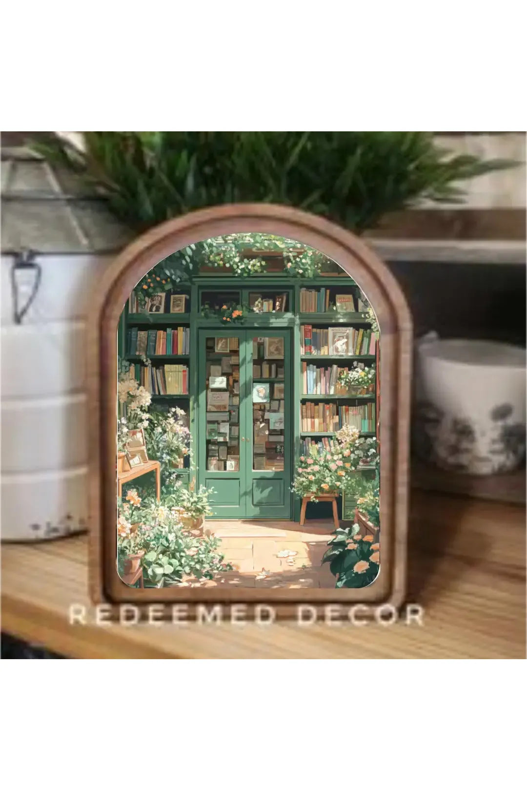 Arch Top Book Store Framed Art