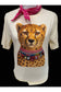 Jeweled Collar Leopard on Natural Crew-