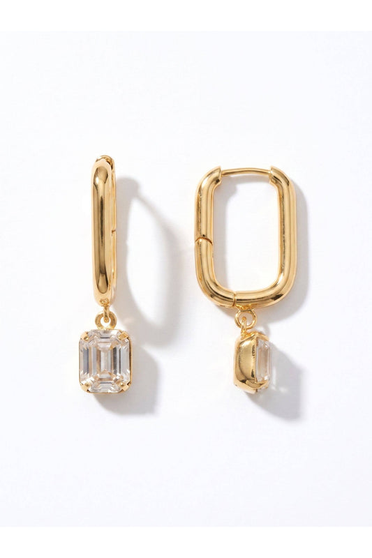 Octavia Rectangle Hoop Earrings