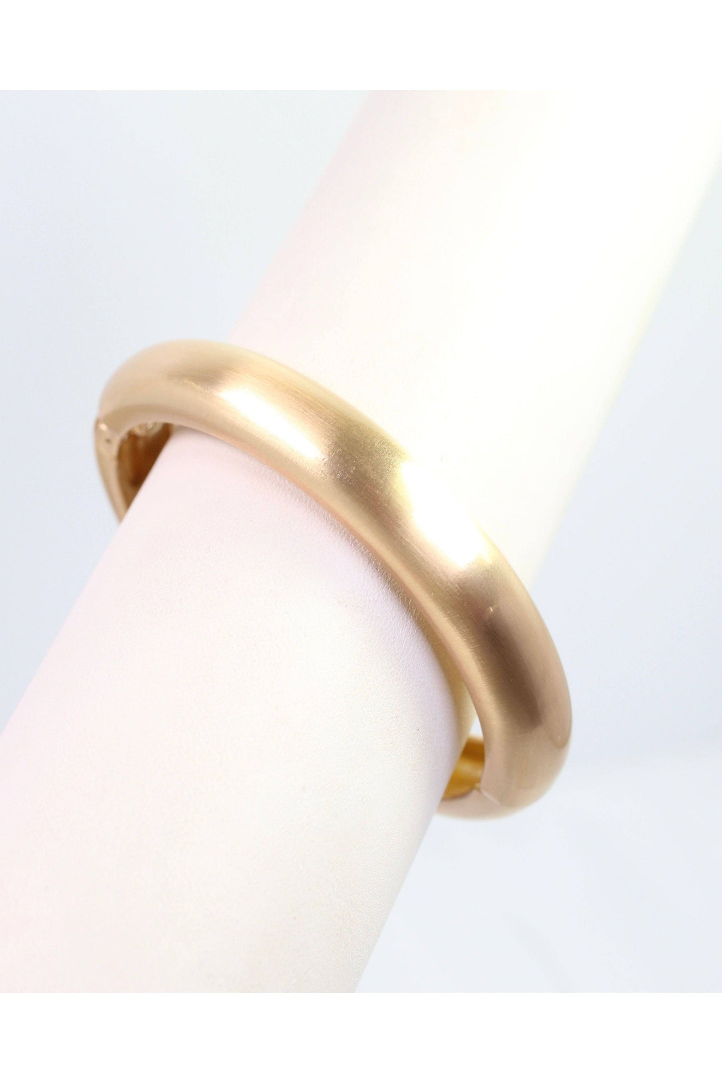 Harlow Hinged Bangle Bracelet Worn Gold