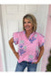 Scallop Trim Floral Blouse