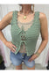 Open Knit Tie Front Vest