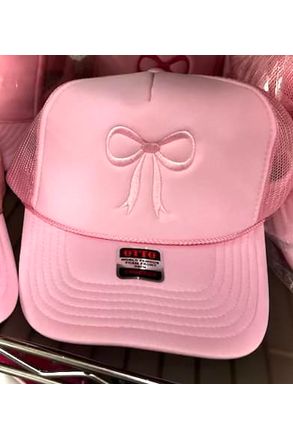 Embroidered Bow Hat