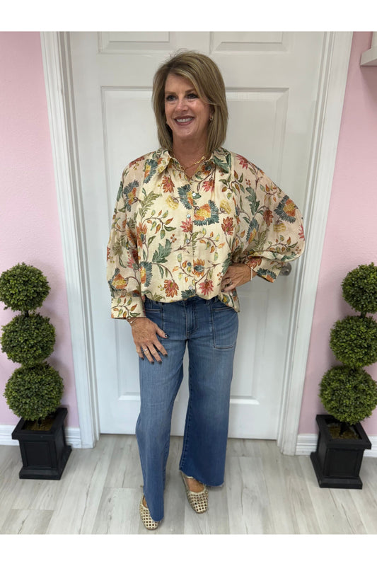 Garden Party Button Down Top