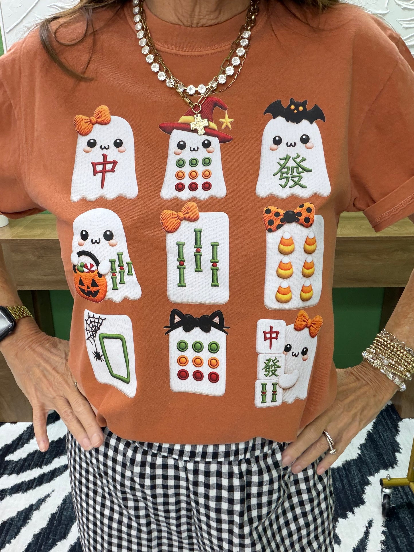 Spooky Mahjong Graphic Tee