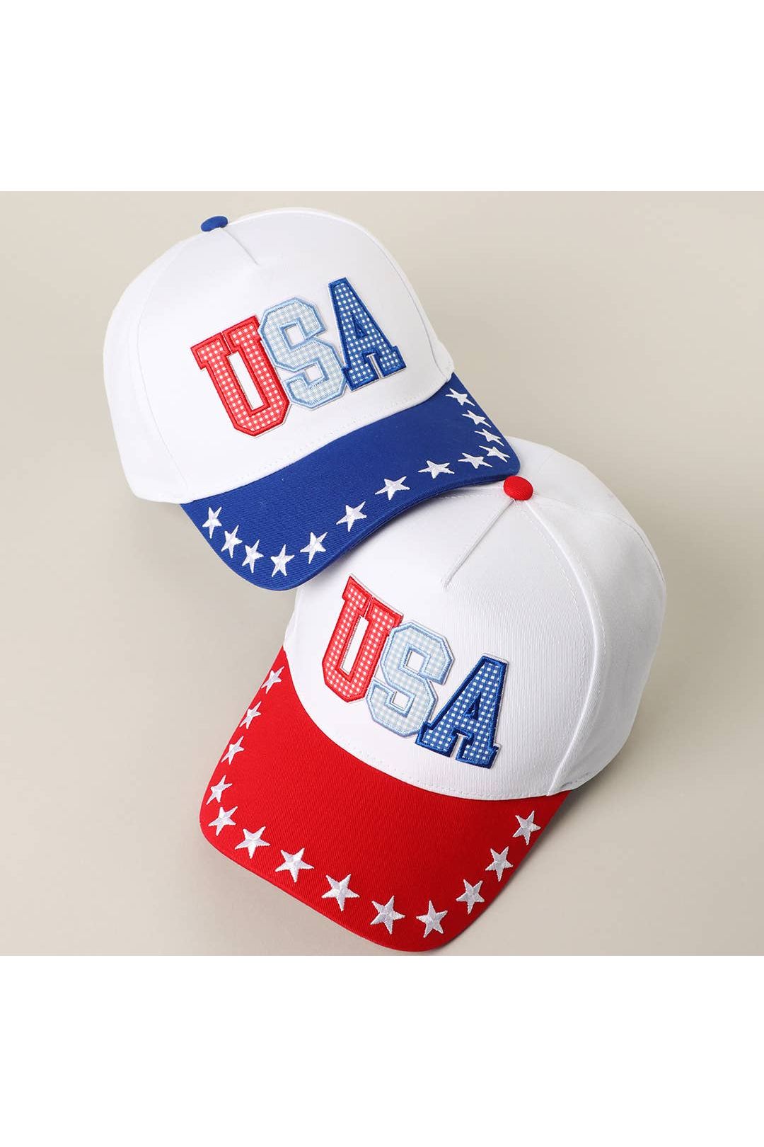 USA Letter Patch Star Brim Trucker Baseball Cap