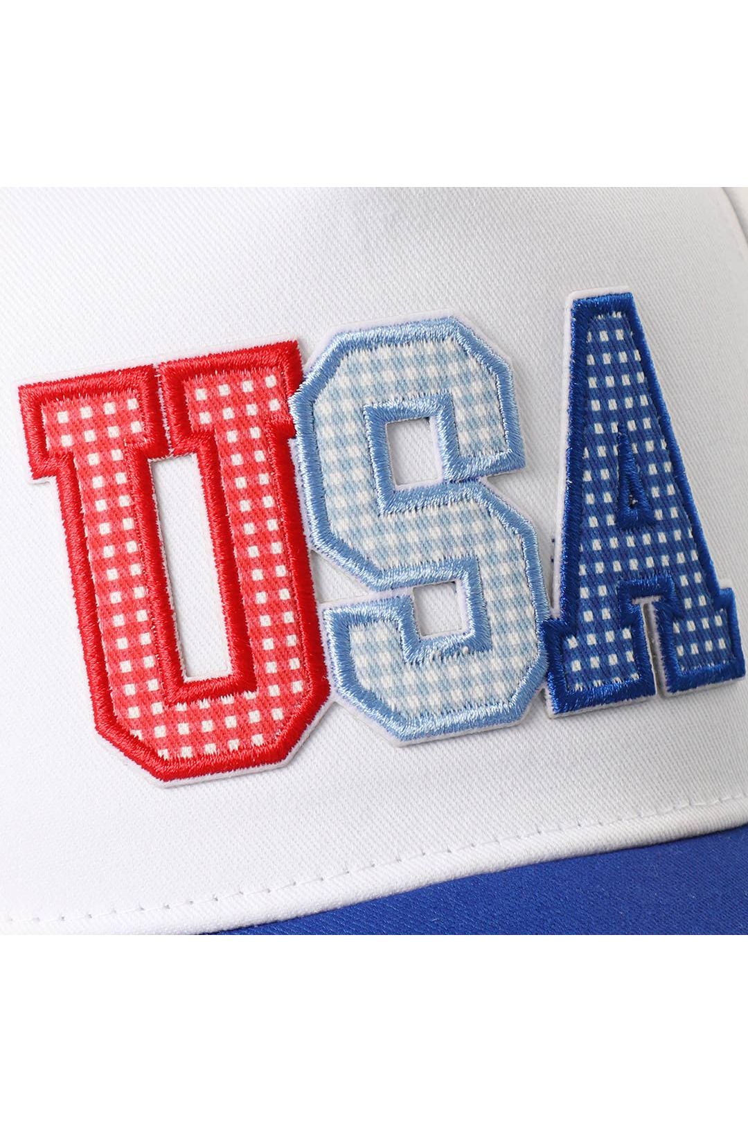 USA Letter Patch Star Brim Trucker Baseball Cap