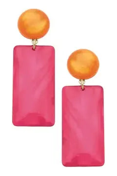 Sophie Marbled Resin Geo Earrings