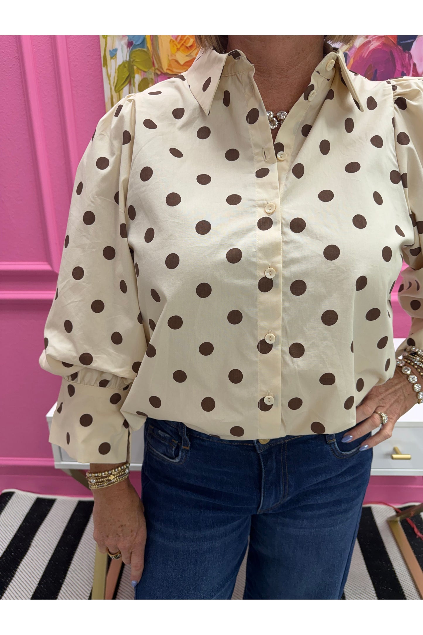 Penelope Polka Dot Blouse