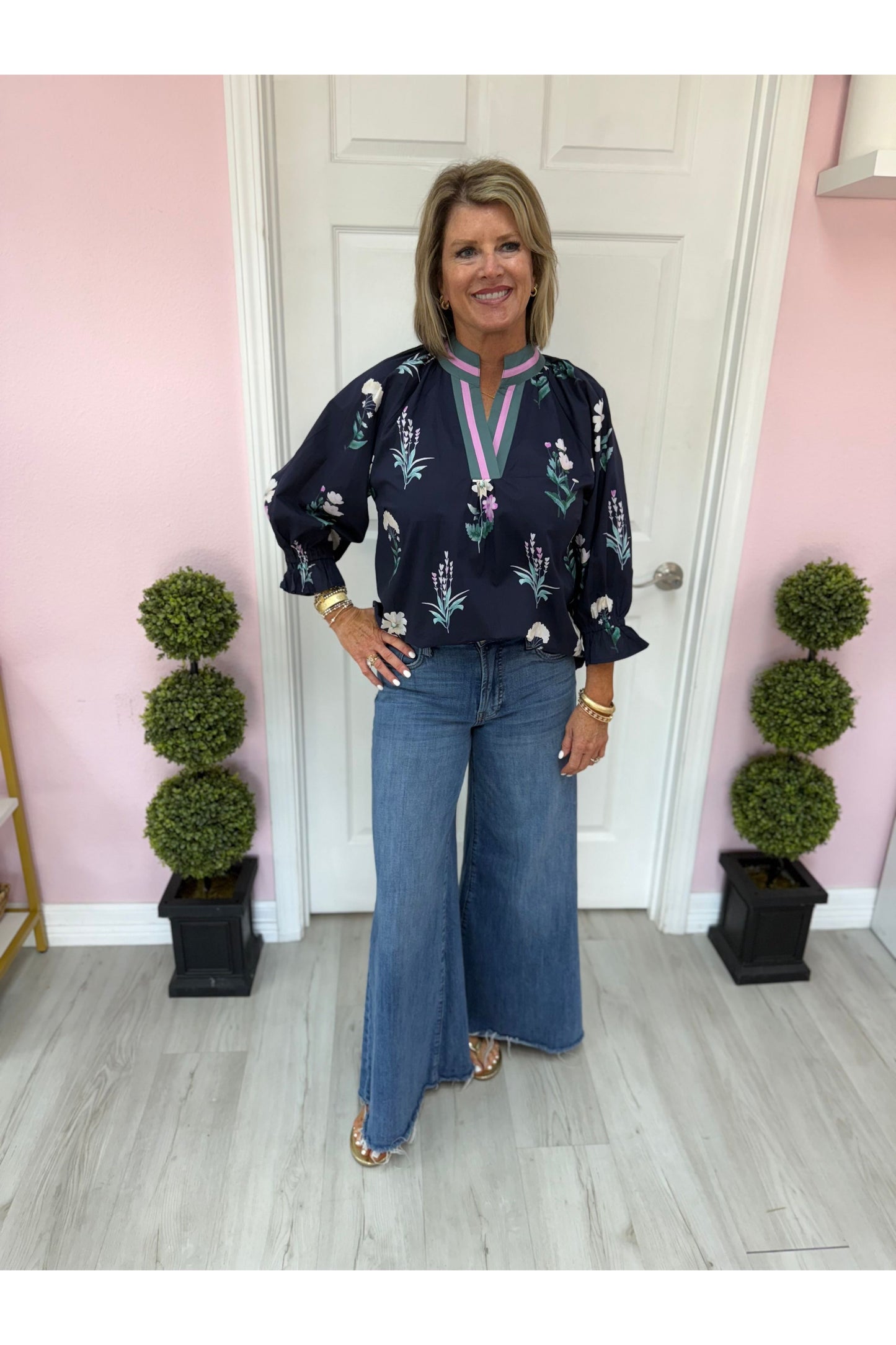 Vicki Brown Mix Blouse