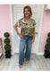 Sabrina Drop Shoulder Leopard Top
