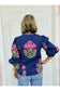 Christina Navy & Pink Floral Blouse
