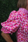 Grace Pink Animal Print w/Gingham Trim