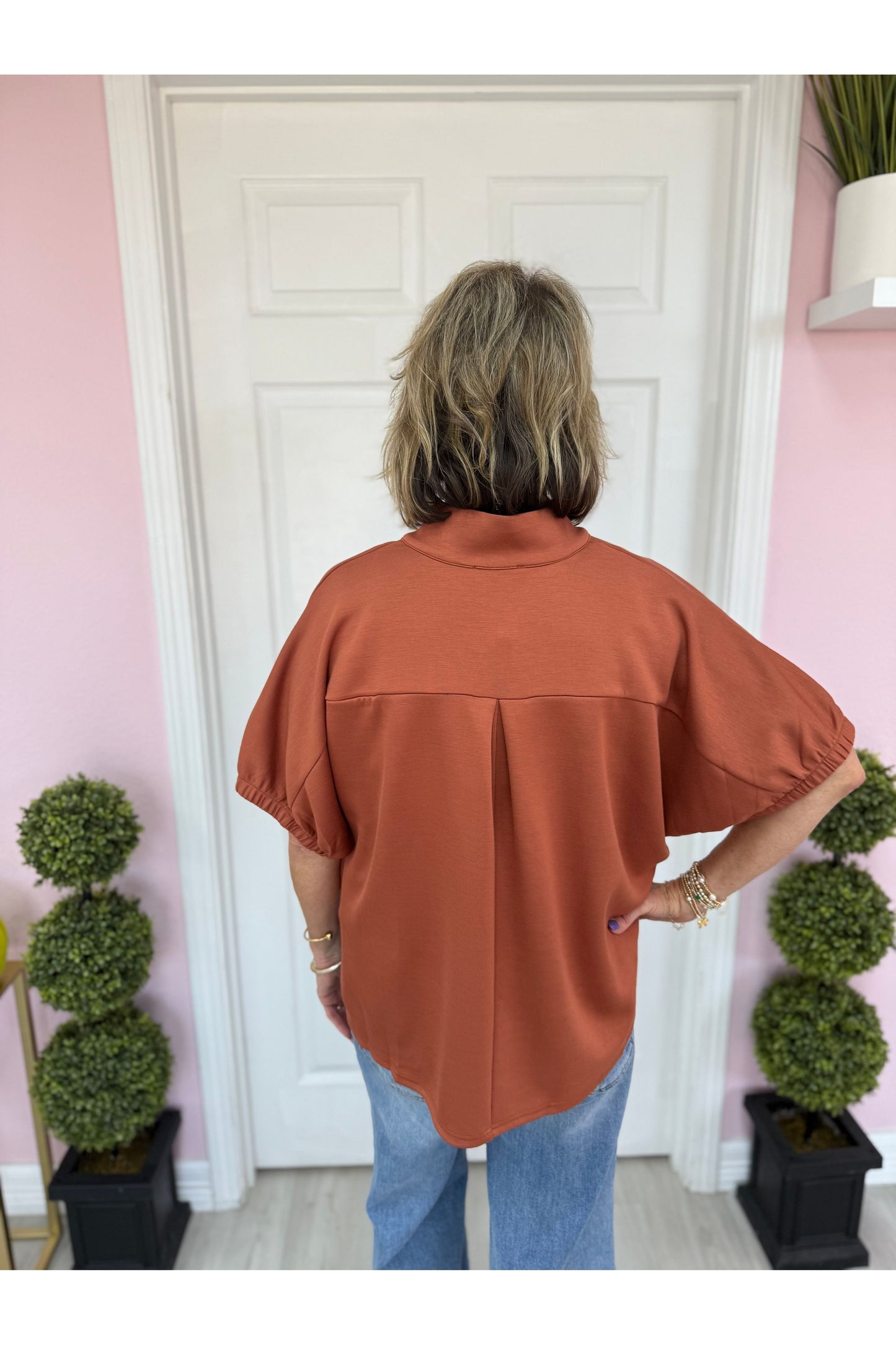 Georgia Vneck Short Sleeve Blouse
