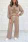 Leopard Print Star Patch Loose Fit Set