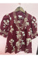 Camden Floral Print Smock Neck Blouse